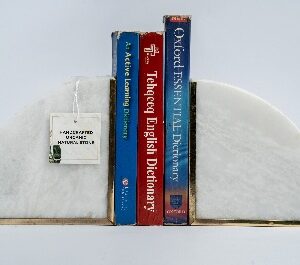 Half D Bookend Wit Brass